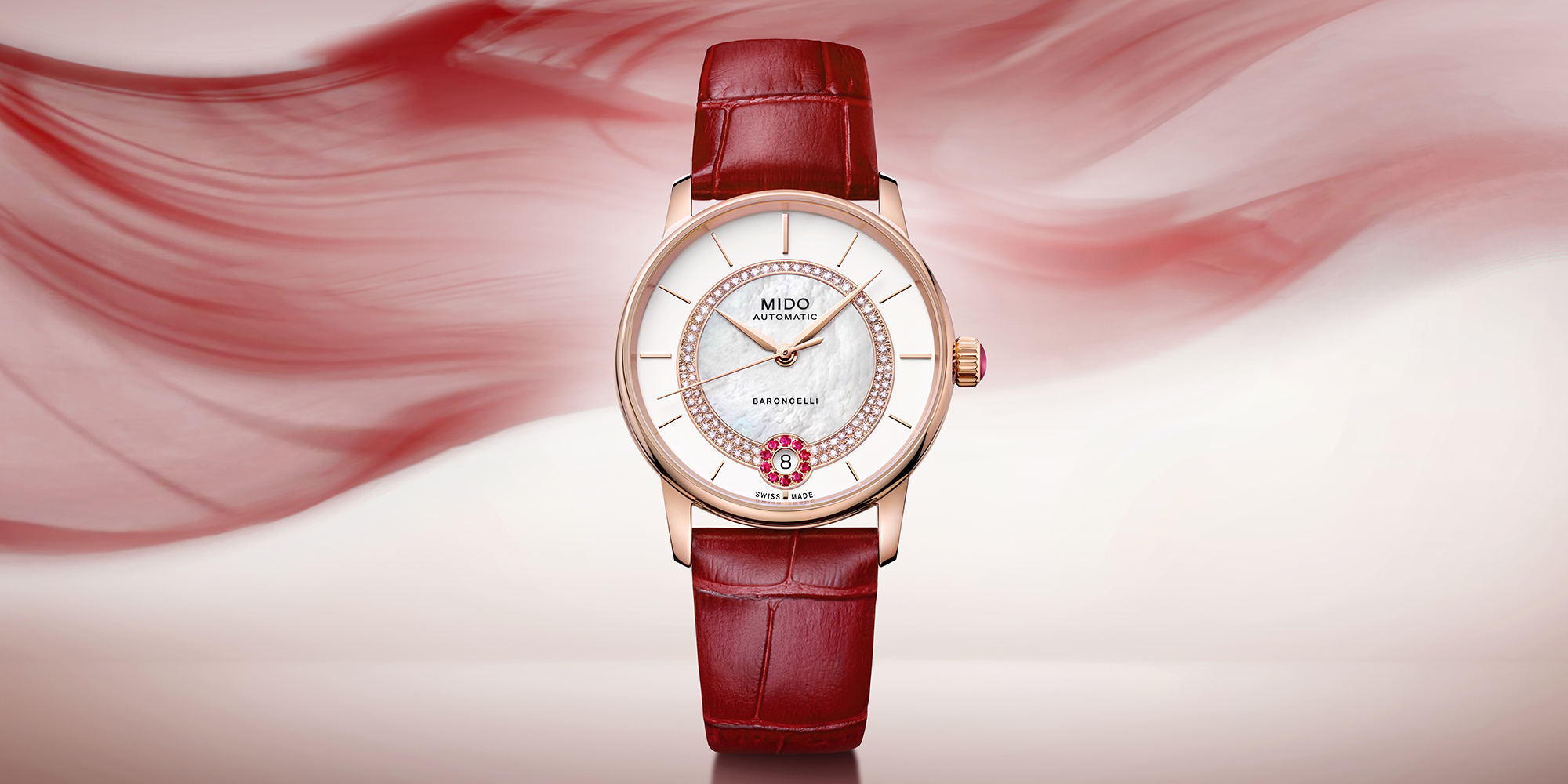 贝伦赛丽系列华彩款珍珠贝母真钻女士腕表