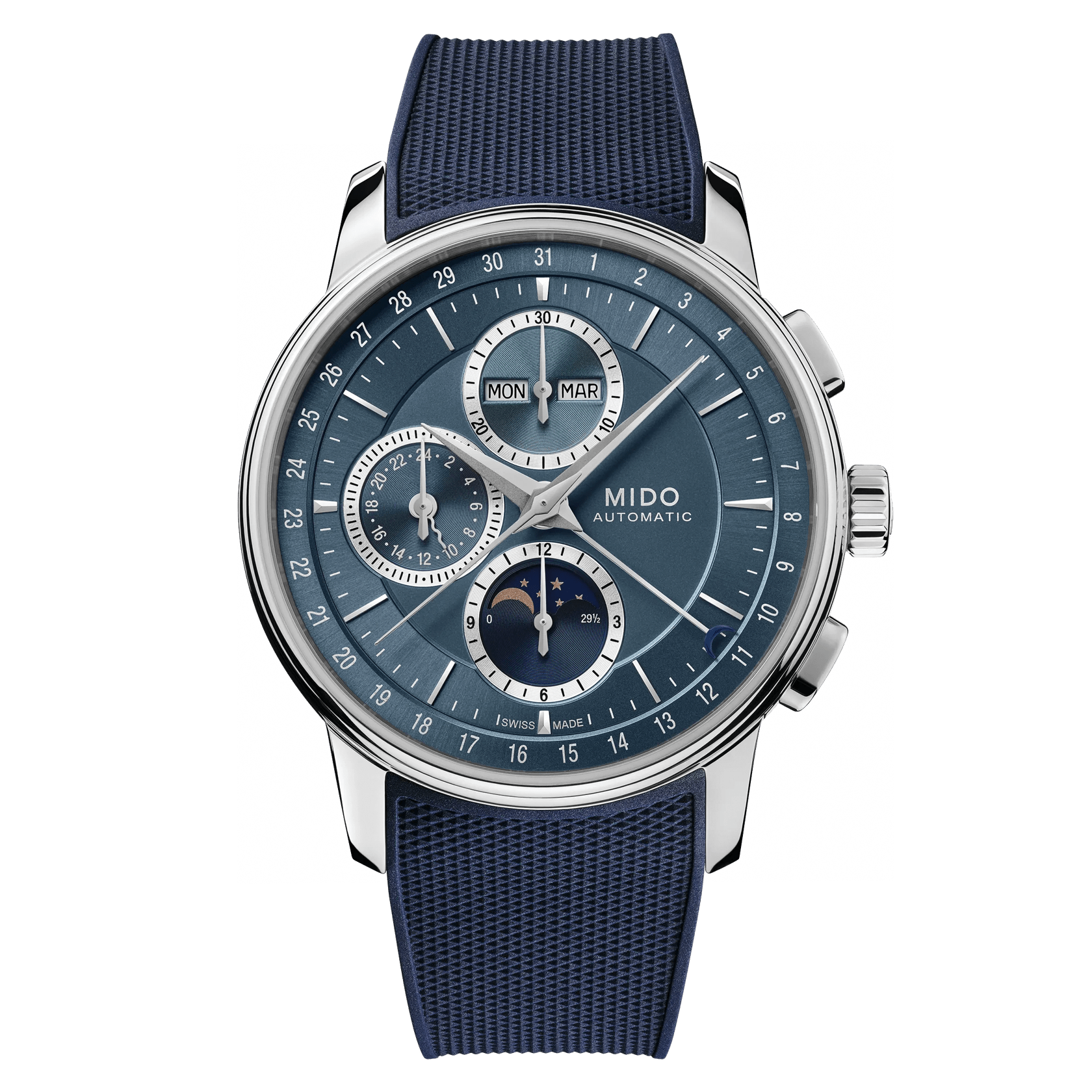 贝伦赛丽系列多功能计时月相腕表