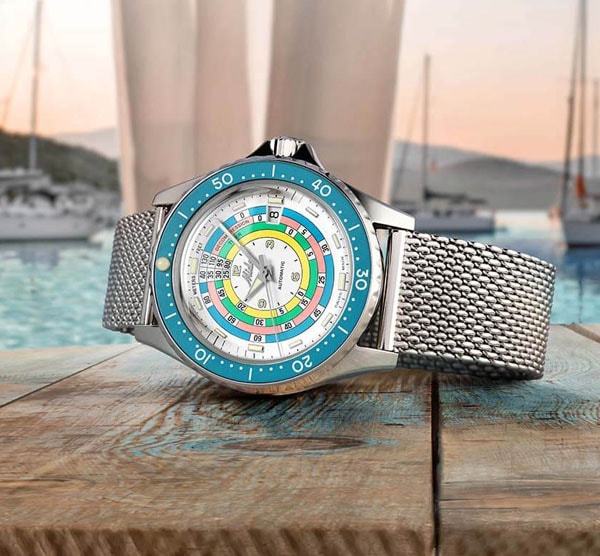 瑞士美度表领航者系列“彩虹圈”复刻限量款腕表